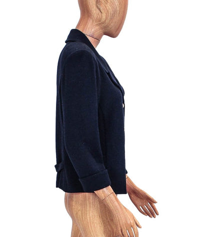 St. John Clothing Large | US 12 Black Woven Blazer
