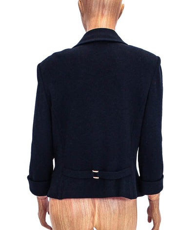 St. John Clothing Large | US 12 Black Woven Blazer