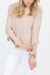 stark Clothing XS Taupe Cropped Long Sleeve Top