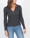 Stateside Clothing Small Striped Thermal Long Sleeve Top