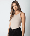 STILL WATER Clothing Medium Taupe 90s Rib Tank