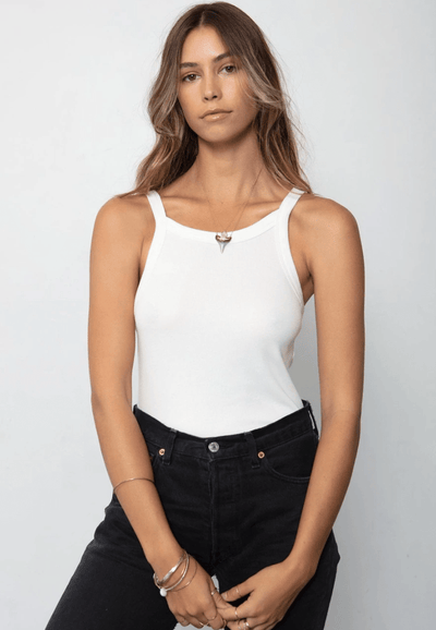 STILL WATER Clothing Medium White 90s Rib Tank
