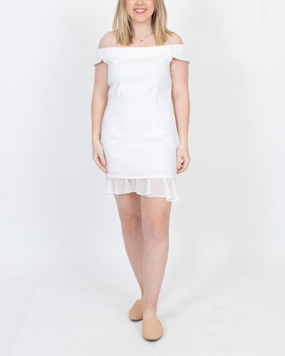 Stone Cold Fox Clothing Large | 3 White Off the Shoulder Dress