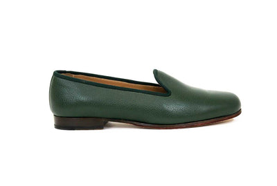 Stubbs & Wootton Shoes Small | US 7.5 I IT 37.5 Leather Forest Green Loafers