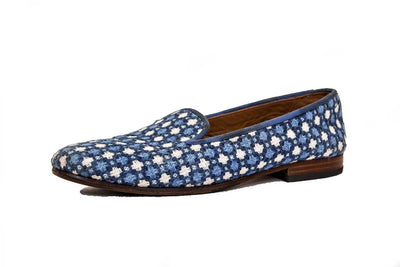 Stubbs & Wootton Shoes Small | US 7.5 Printed Round Toe Loafers