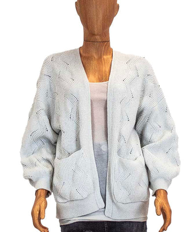 Sundays Clothing Small Metallic Open Cardigan