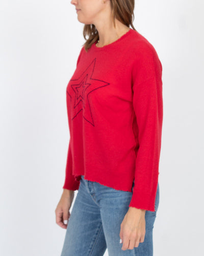SUNDRY Clothing Medium Red Star Sweater