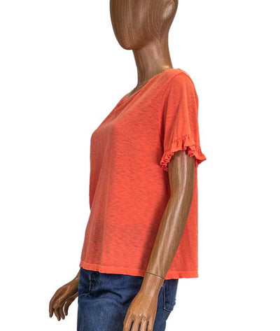SUNDRY Clothing Small Ruffle Sleeved Tee