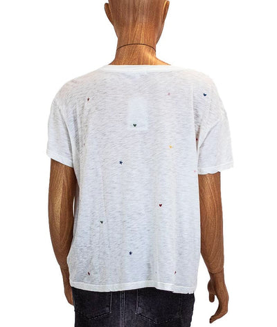 SUNDRY Clothing Small Stars & Hearts White Tee