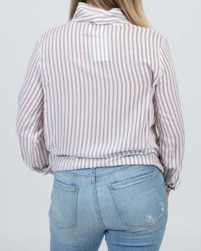 Swildens Clothing Small Striped Wrap Cotton Shirt