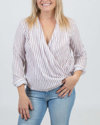 Swildens Clothing Small Striped Wrap Cotton Shirt