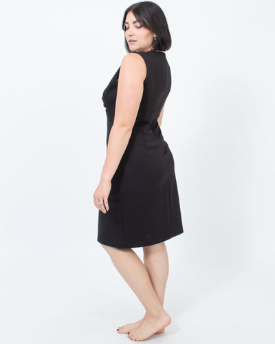 Tahari Clothing Large | US 10 Black Sleeveless Cocktail Dress