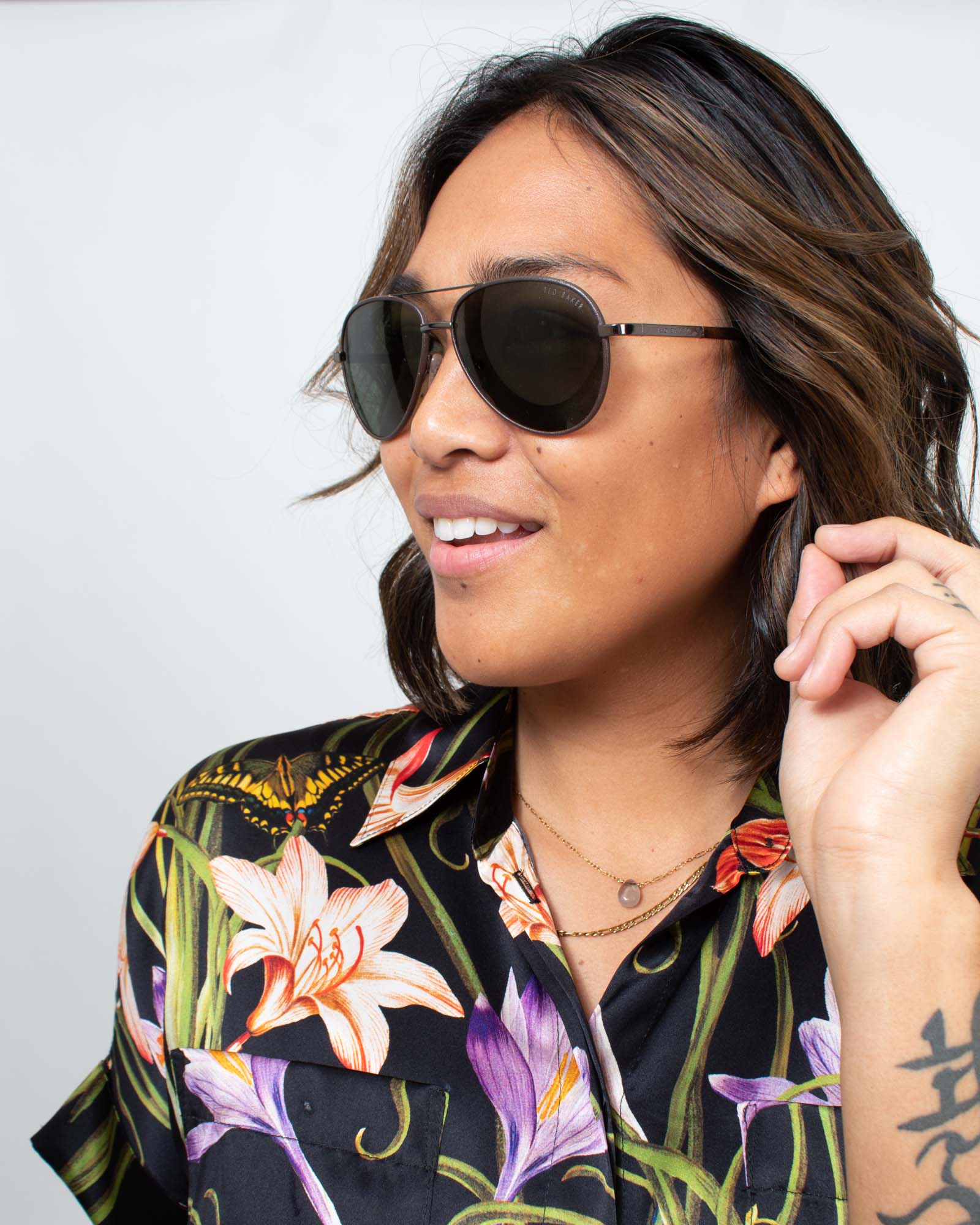 Ted Baker Accessories One Size Brown Aviator Sunglasses