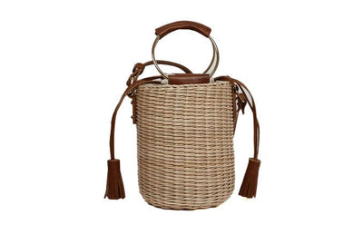 Thacker New York Bags One Size Wicker Top Handle Crossbody Bag