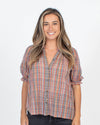 The Great Clothing Medium Checkered Button Down Blouse