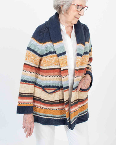The Great Clothing Medium Striped Multicolor Knit Cardigan
