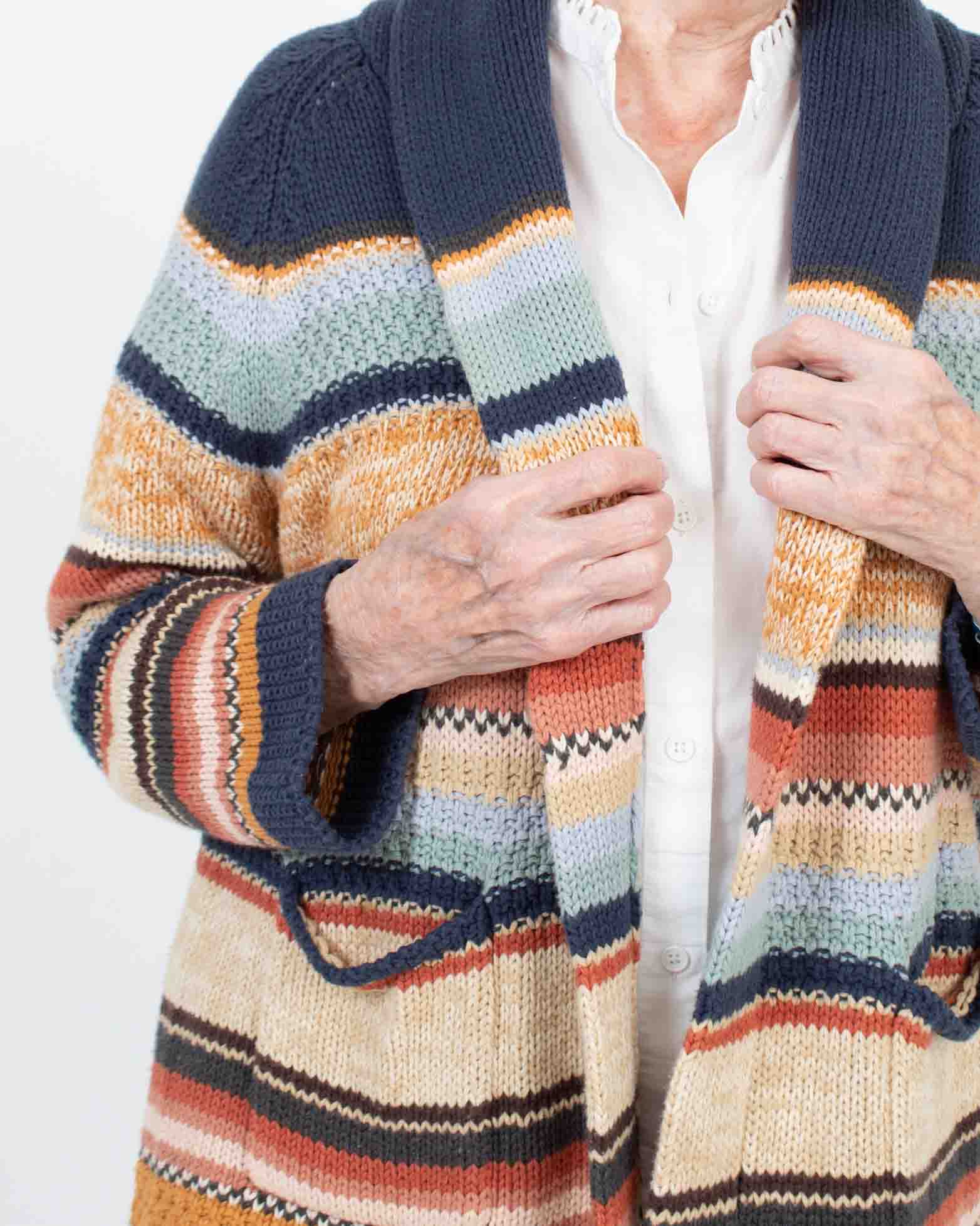 The Great Clothing Medium Striped Multicolor Knit Cardigan