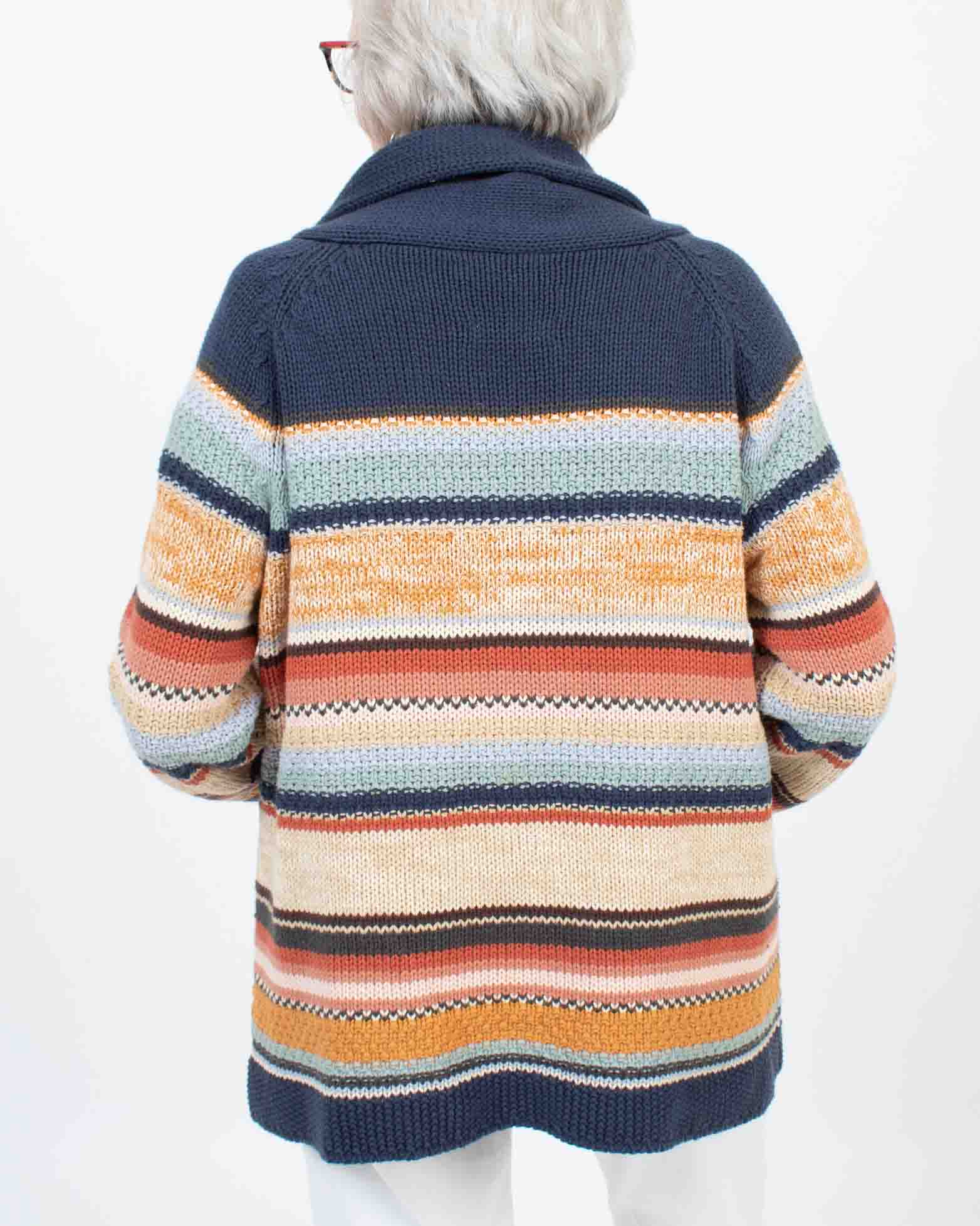 The Great Clothing Medium Striped Multicolor Knit Cardigan