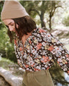 The Great Clothing XS | US 0 Meadow Floral V-Neck Blouse