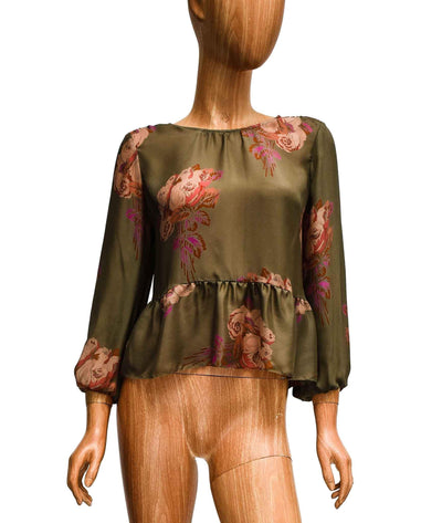 The Great Clothing XS | US 0 Silk Blouse with Button Closure