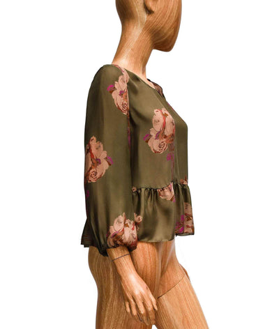 The Great Clothing XS | US 0 Silk Blouse with Button Closure