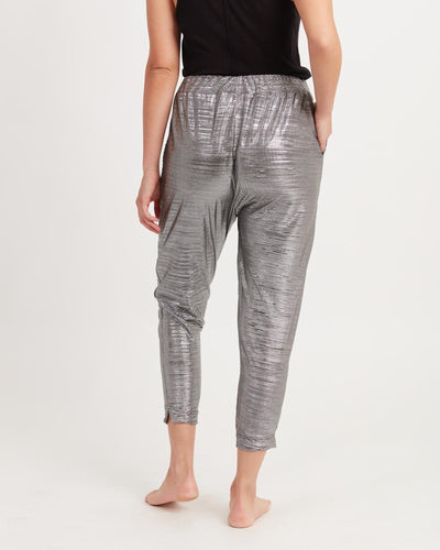 The House of Woo Clothing Medium Metallic Silver Jogger Sweatpants