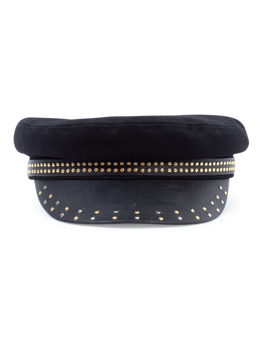 The Kooples Accessories One Size Studded Newsboy Cap
