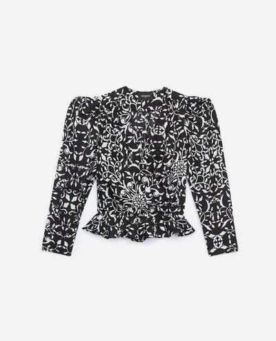 The Kooples Clothing Medium Patterned Wrap Top