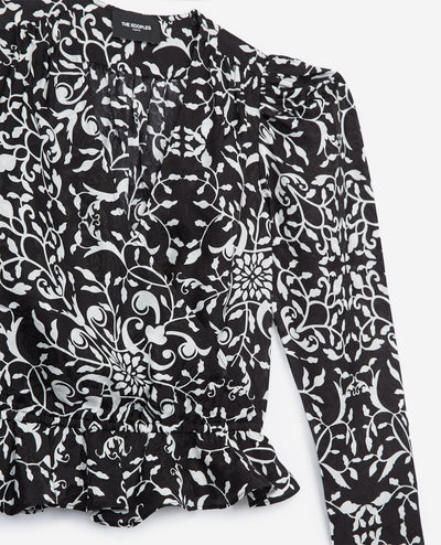 The Kooples Clothing Medium Patterned Wrap Top
