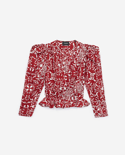 The Kooples Clothing Medium Patterned Wrap Top