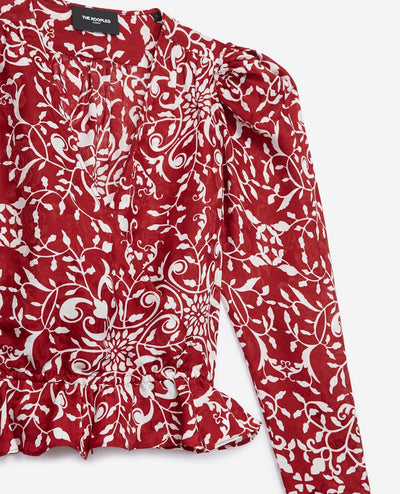 The Kooples Clothing Medium Patterned Wrap Top
