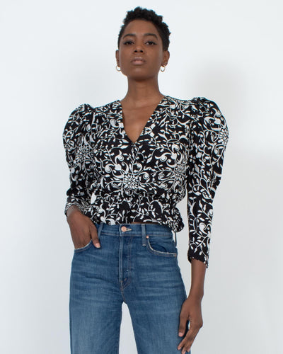 The Kooples Clothing Medium Patterned Wrap Top