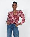 The Kooples Clothing Medium Patterned Wrap Top
