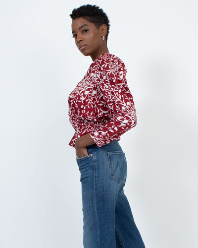 The Kooples Clothing Medium Patterned Wrap Top