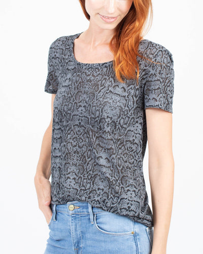 The Kooples Clothing Medium Snake Print Tee-Shirt