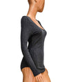 The Lady & The Sailor Clothing Large Scoop Neck Ribbed Tee