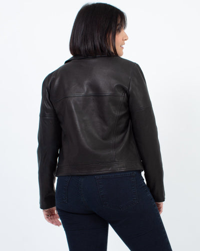 Theory Clothing Medium | US 6 Leather Moto Jacket