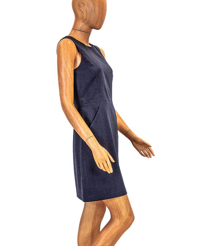 Theory Clothing Small | US 4 Navy Sleeveless Sheath Dress