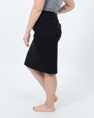 Theory Clothing XL | US 12 Black Pencil Skirt