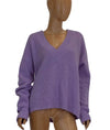 Tibi Clothing Large Wool Oversized V-Neck Sweater