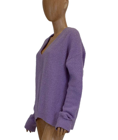 Tibi Clothing Large Wool Oversized V-Neck Sweater