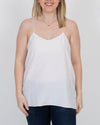 Tibi Clothing Medium | US 8 White Silk Racerback Tank