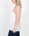 Tibi Clothing Medium | US 8 White Silk Racerback Tank