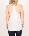 Tibi Clothing Medium | US 8 White Silk Racerback Tank
