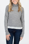 Tibi Clothing Small Light Wool Sweater with Silk Back