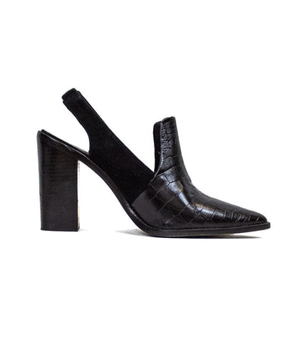 Tibi Shoes Medium | US 8.5 I IT 38.5 Snakeskin Slingback Block Heels
