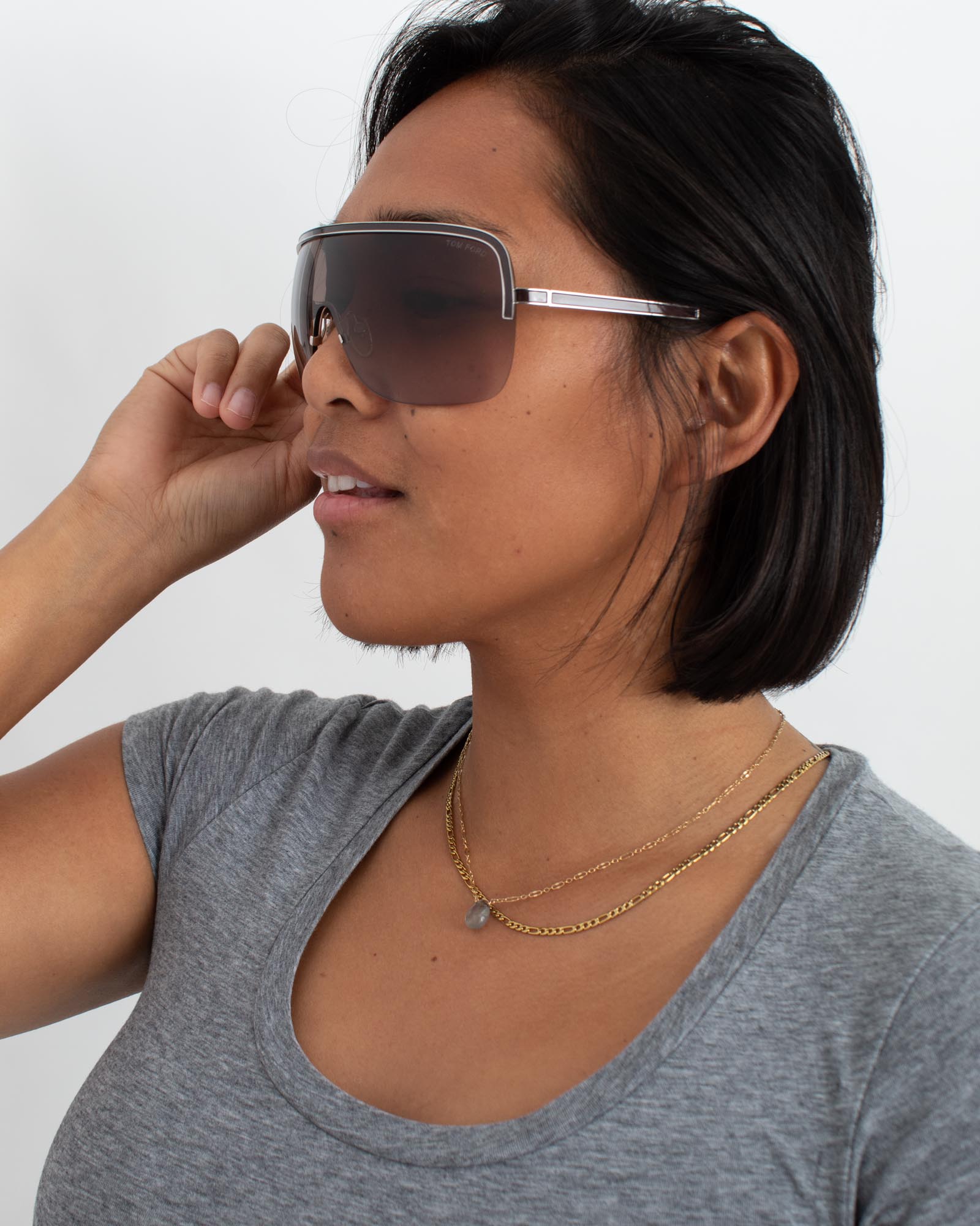 Tom Ford Accessories One Size Brown Shield Sunglasses