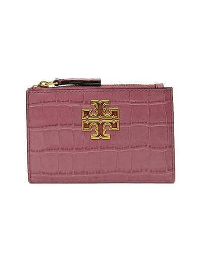 Tory Burch Accessories One Size "Britten Croc Zip Card Case" Wallet