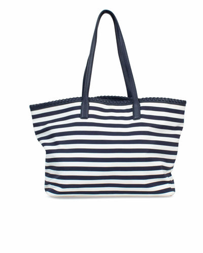 Tory Burch Bags One Size "Marion" Striped Nylon Tote Bag