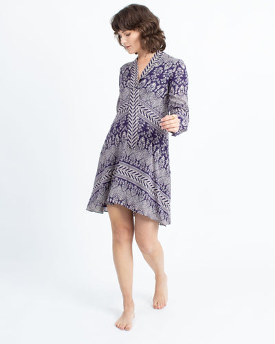 Tory Burch Clothing XS | US 2 Printed Long Sleeve Dress